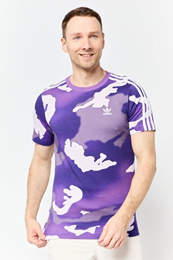 adidas Men Sportswear Fit Short Sleeve Camouflage Outdoor T Shirt, Multicolor