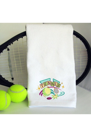Ursa Tennis Retro Design Embroidered Sport Towel 50X90