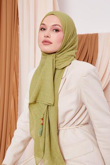 LuvenSara Muslin Shawl Oil Green