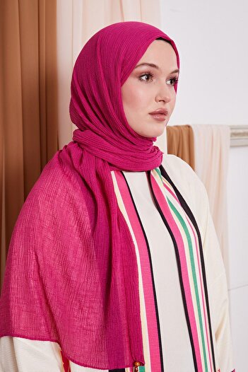 LuvenSara Muslin Shawl Fuchsia