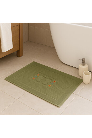 KAYABEY HOME Embroidered Foot Towel 50X70 cm – 208 Gr 100% Cotton Single Bath Towel