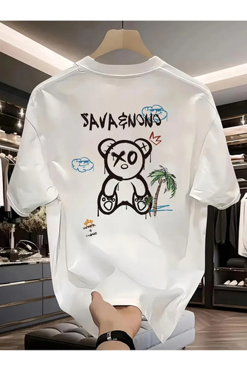 sole stories Premium Oversize κοντομάνικο μπλουζάκι με στάμπα
