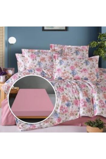 Ralex Lenjerie pat Ranforce Bumbac 100% cu husă pentru saltea de 140/160 cm x 200 cm, pilotă 200 x 230 c