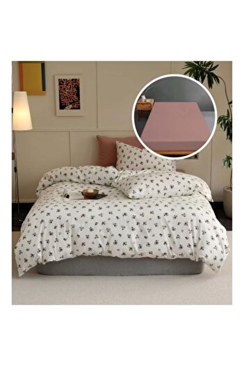 Ralex Bed Linen Set Tricot Cotton 100% with Mattress Cover for 160/180 cm x 200 cm, Duvet 200 x 230 cm, 2