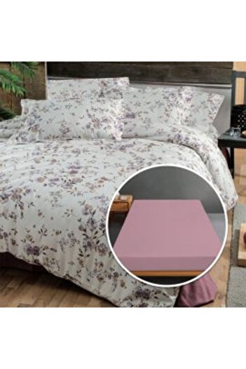 Ralex Lenjerie pat Ranforce Bumbac 100% cu husa pentru saltea de 140/160 cm x 200 cm, pilota 200 x 230 cm,
