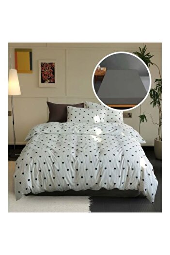 Ralex Bed Linen 100% Cotton Jersey with Mattress Cover 160/180 cm x 200 cm, Comforter 200 x 230 cm, 2 Pill