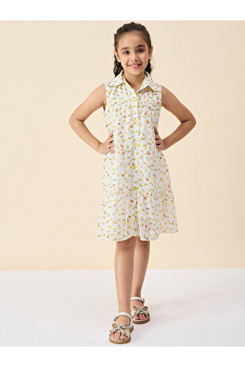 Stylo Bug By Styli Ditsy Print Shirt Dress with Buttons