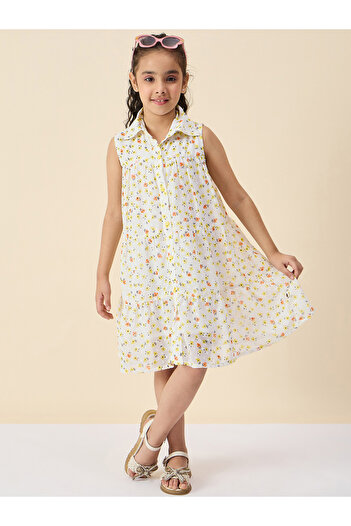 Stylo Bug By Styli Ditsy Print Shirt Dress with Buttons