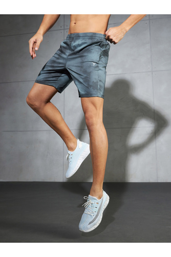 Technosport By Styli Solid 2-Way Stretch Tie-Dye Print Shorts