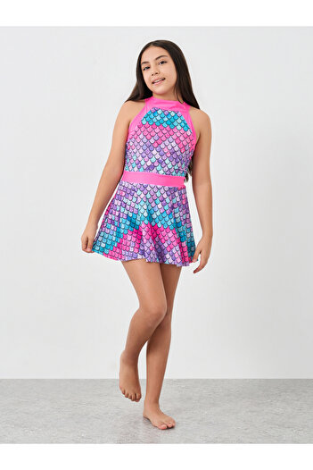 Styli All Over Print Swimsuit and Cap Set