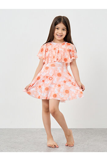 Styli Bunny Print Swim Dress and Shorts Set