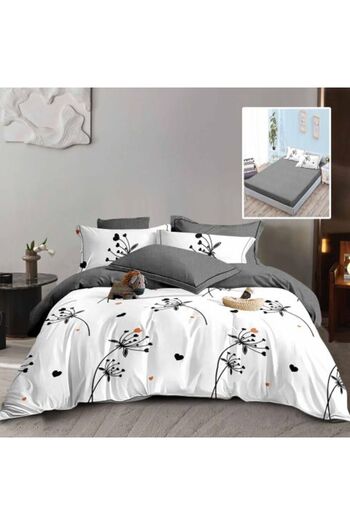 Ralex Economic Pack Double Bed Linen Finet 6 Pieces with Mattress Cover + 2 Quilted Pillows 50 x 70 cm + D