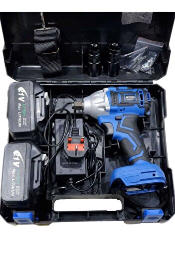 Keen Tire removal and installation drill with two 21-volt batteries