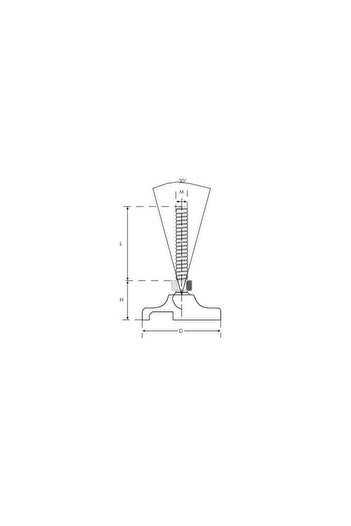 Sedef Polyamide Based Articulated Light Type Machine Foot M10X50 Diameter50