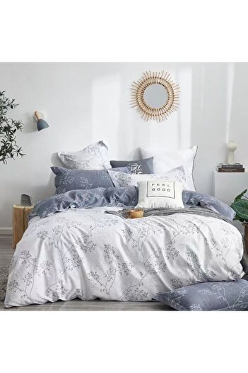Ralex Double Bed Extra Large Linen Percalle Printed Cotton 100%, 6 Pieces, Sheet 240x260 cm, Duvet 200x230