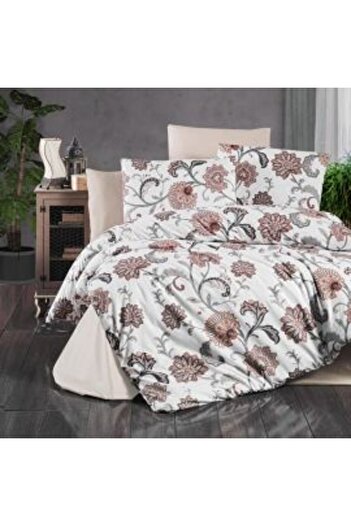 Ralex Double Bed Linen 100% Cotton Ranforce 4 Pieces Extra Large, Bed Sheet 240 x 260 cm, Duvet 200 x 220