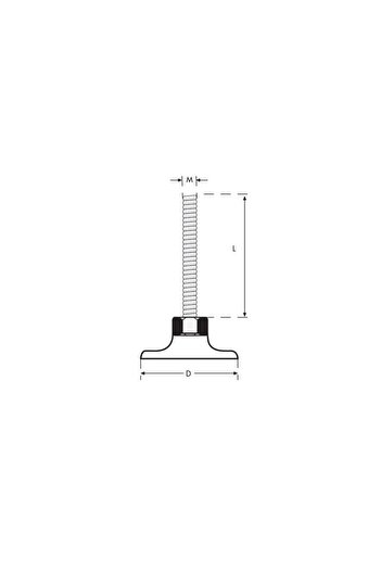 Sedef قاعدة روتيل سفلية 45 مم M12x40