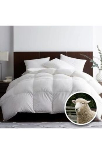 Ralex Quilted wool damask duvet, summer, 160 x 210 cm, White