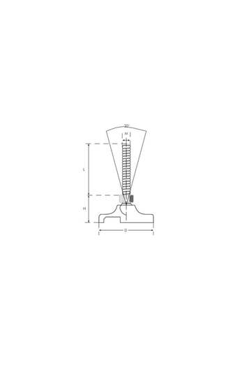 Sedef Light Type Machine Foot with Base and Articulated M8X50 Diameter50 Compatible