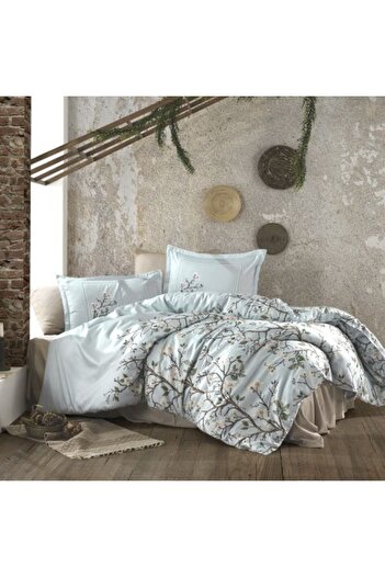 Ralex Set de lenjerie de pat premium Lux Satin 100% bumbac, 4 piese dimensiune king, cearșaf 240 x 260 cm, pilotă 200 x 220 cm