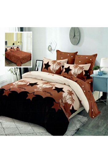 Ralex Economic Package Double Bed Linen Finet 6 pieces + 2 Quilted Pillows 50 x 70 cm + Quilt 200 x 215 cm