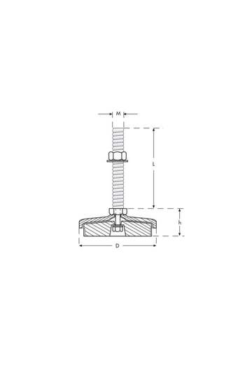 Sedef Chrome Bench Buffer M12X50 Diameter60