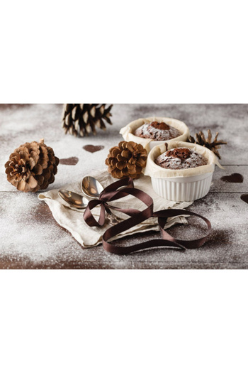 HIC Microwave and Dishwasher Safe Porcelain Kitchen Ramekin Bowl 8oz
