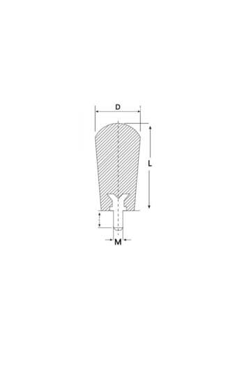 Sedef Bakelite Pear Cylinder Shank Male 23X65 mm M10