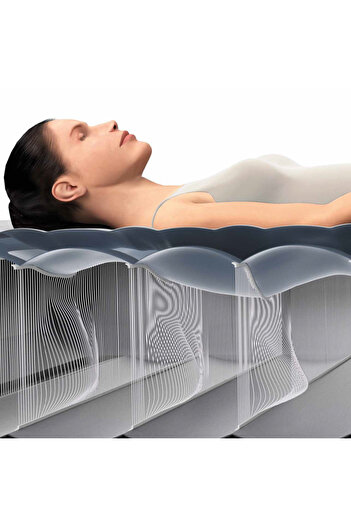 SERSIMO Intex Prestige Airbed Twin Dura-Beam mattress, pump included, 99x191x25cm