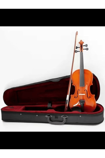 MegArya 4/4 Full Size Handmade Acoustic Violin – Includes Bow, Rosin & Durable Black Hard Case