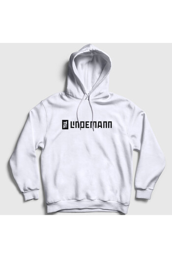 Presmono Unisex Λευκό Λογότυπο Till Lindemann Φούτερ με Κουκούλα 560810tt