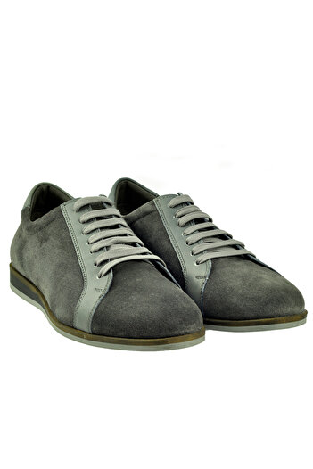 ZAZAMAG Men's shoes made of genuine suede and box leather David, gray