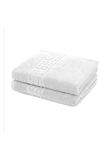 OEM Set 2 face towels, Cotton, 500g/m², 50x90cm, White
