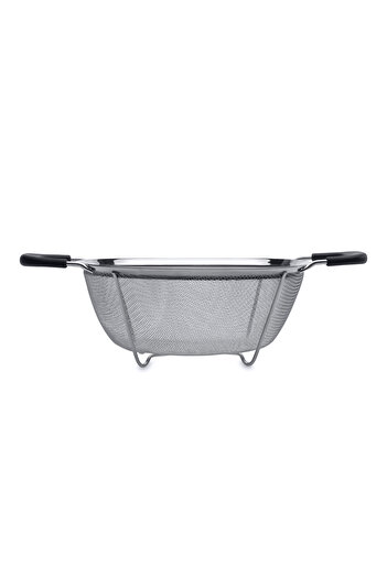 Berghoff Round colander, 19.5 cm, Steel, Silver/Black