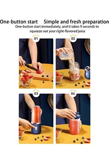 COOYA Portable Blender,Juice Bottle Mixer,Rechargeable,stainless steel blades,Suitable for travel