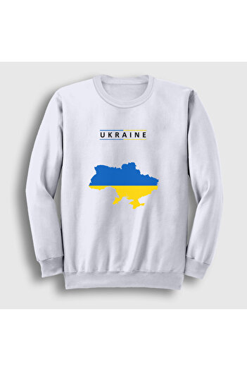 Presmono Unisex Λευκή Μάχα Ουκρανίας Σημαία Ουκρανίας Χάρτης Σημαία Φούτερ 563391tt