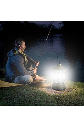 SOFAL Portable Camping Lantern - Vintage Hook, ABS, 21 COB LED, Dimmable, 5W, Green