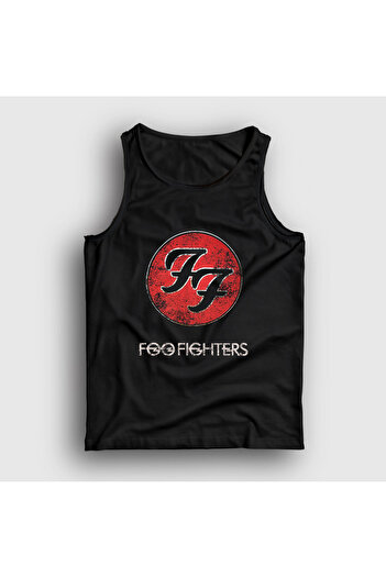 Presmono Unisex Black Eroded Logo Foo Fighters Singlet 559061Tt