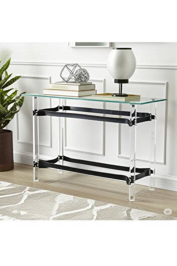 private house Acrylic console with glass, size 120*40*80