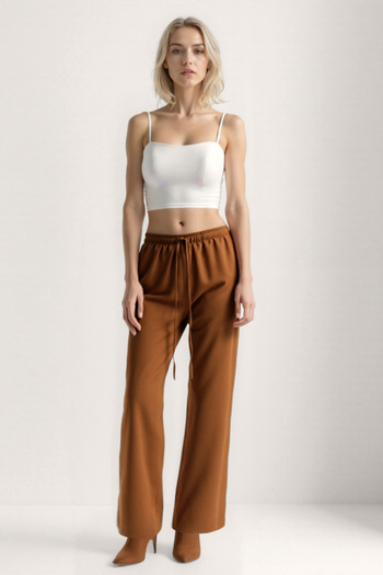 Vitrin Wide Leg Trousers with Elastic Waist