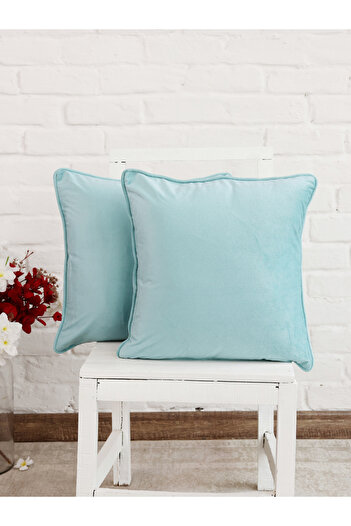 Sanskrutihomes By Styli Plain Velvet Cushion Cover - 45x45cm