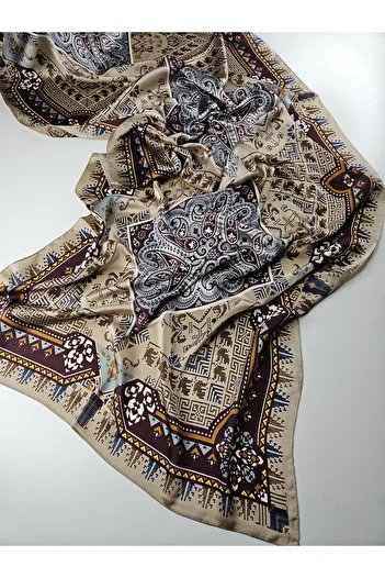 Webinay Home Retro Pattern Voile Silk Shawl New Season Scrafs Hijab