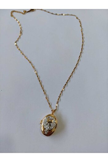 Develi EBRULY-Gold ÇELİK Anka kuşu Kapaklı Alya Kolye