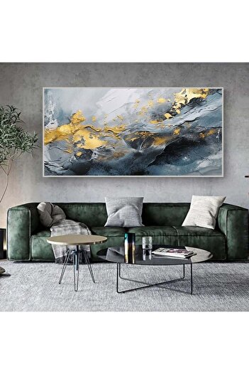 4gdran Modern canvas painting with a fine art design and a hollow silver frame