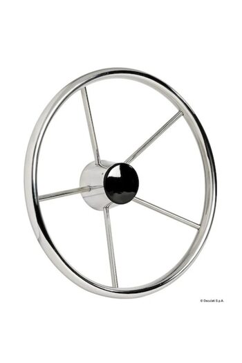 OSCULATI Timona cu Janta Exterioara din Inox Osculati, Diametru 380 mm