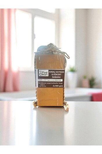 Tpm 1. Quality Pure Natural Handmade Juniper Tar and Sulfur Classic Pouch Hair and Body Soap