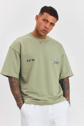 Weyeze Comfortable Fit T-Shirt with Back Print Detail 36055Wyz