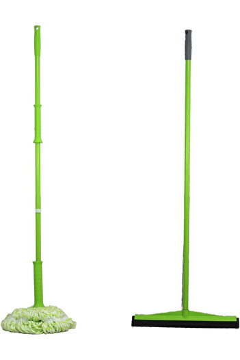 clean&care Clean & Care Combo Pack Spin Mop & Floor Squeegee Cleaning for Home Kitchen