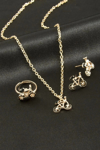 Eldenör Bicycle Enameled Set Necklace