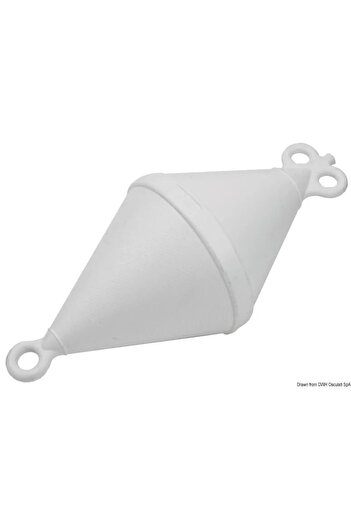 OSCULATI Buoy from Blow-Molded Polyethylene with Two Cones, Yellow, 9 Liters